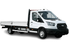 Van Rental Isle of Wight - White Ford Transit Dropside Van - Van hire Isle of wight